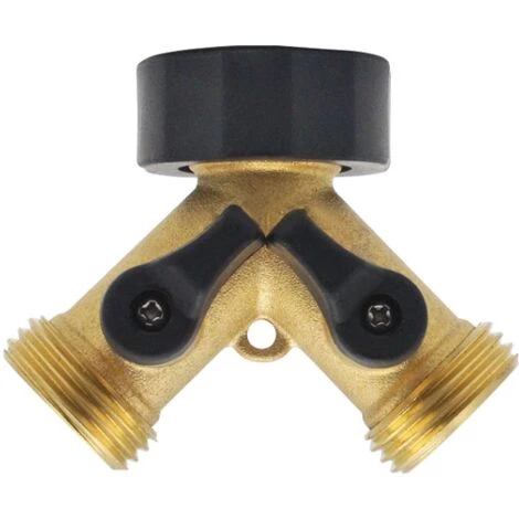 CSPARKV Tuyau D'arrosage Joint En Cuivre Fileté De Type Y De 3/4 "à Double Passage Vanne De Dérivation D'eau à Double Passage En Cuivre Joint En Cuivre Fileté Standard Américain 4 CSPARKV Tuyau D'arrosage Joint En Cuivre Fileté De Type Y De 3/4 "à Double Passage Vanne De Dérivation D'eau à Double Passage En Cuivre Joint En Cuivre Fileté Standard Américain – Image 2