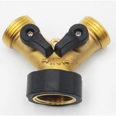 CSPARKV Tuyau D'arrosage Joint En Cuivre Fileté De Type Y De 3/4 "à Double Passage Vanne De Dérivation D'eau à Double Passage En Cuivre Joint En Cuivre Fileté Standard Américain 5 CSPARKV Tuyau D'arrosage Joint En Cuivre Fileté De Type Y De 3/4 "à Double Passage Vanne De Dérivation D'eau à Double Passage En Cuivre Joint En Cuivre Fileté Standard Américain – Image 3