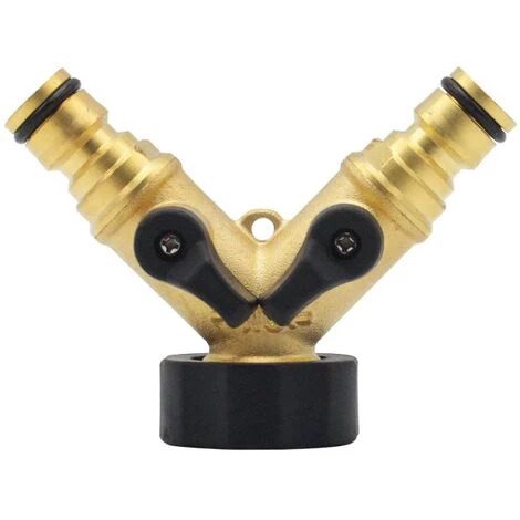 CSPARKV Tuyau D'arrosage Joint Rapide En Cuivre De Type Y 3/4 "joint En Cuivre De Jardin De Type Y Avec Vanne Joint De Tuyau D'eau En Cuivre à Double Voie Avec Vanne à Bille 6 CSPARKV Tuyau D'arrosage Joint Rapide En Cuivre De Type Y 3/4 "joint En Cuivre De Jardin De Type Y Avec Vanne Joint De Tuyau D'eau En Cuivre à Double Voie Avec Vanne à Bille – Image 4