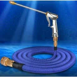 CSPARKV Tuyau D'arrosage Ensemble Semi-simple De 7,5 M (2,5 M Avant Injection D'eau) D'outils De Plomberie De Jardin à Tube Rond Pour Tuyau Rétractable -Tuyau d'arrosage Soldes 64103331 4