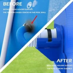 KARTOKNER Lot De 2 Support De Tuyau De Piscine, Adaptateur Pour Piscine, Bleu Accessoires Piscine, Pour Tuyaux Piscine De Dans Les 38 Mm -Tuyau d'arrosage Soldes 64509410 5