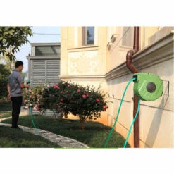 BDD Enrouleur Automatique De Tuyau D'arrosage - Tuyau PVC De 20 M, Tuyau De Raccordement De 2 M - Enrouleur Automatique Mural - Accessoires De Jardin - Vert 7 BDD Enrouleur Automatique De Tuyau D'arrosage - Tuyau PVC De 20 M, Tuyau De Raccordement De 2 M - Enrouleur Automatique Mural - Accessoires De Jardin - Vert -Tuyau d'arrosage Soldes 65374291 3