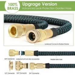 OSQI Tuyau D'arrosage Extensible De 15 M / 50 Pieds, 3 Couches De Latex Naturel, Tuyau D'eau Flexible Avec Valve D'arrêt 10 Fonctions Buse De Pulvérisation, Pour Arrosage De Jardin Ou Lavage De Voiture 10 OSQI Tuyau D'arrosage Extensible De 15 M / 50 Pieds, 3 Couches De Latex Naturel, Tuyau D'eau Flexible Avec Valve D'arrêt 10 Fonctions Buse De Pulvérisation, Pour Arrosage De Jardin Ou Lavage De Voiture -Tuyau d'arrosage Soldes 65502404 4