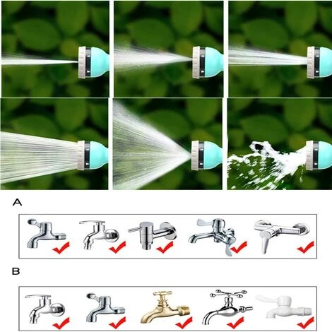 HELLO KITTY BAIN Dévidoir Mural Portable 15 M (13 + 2 M) Dévidoir Compact 6 En 1 Buse - Vert 6 HELLO KITTY BAIN Dévidoir Mural Portable 15 M (13 + 2 M) Dévidoir Compact 6 En 1 Buse - Vert – Image 4