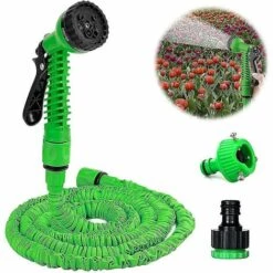 BAICCCF Dévidoir Mural Tuyau D'arrosage, Tuyau D'arrosage De 7,5 M / 25 Pieds Avec Buse De Pulvérisation, Tuyau D'arrosage