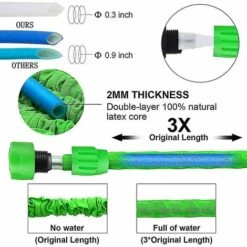 BAICCCF Dévidoir Mural Tuyau D'arrosage, Tuyau D'arrosage De 7,5 M / 25 Pieds Avec Buse De Pulvérisation, Tuyau D'arrosage -Tuyau d'arrosage Soldes 65669651 5