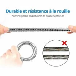 BAICCCF Dévidoir Mural Flexible De Douche 2m, Chrome Flexible Universel Flexible De Douche Extensible En Acier Inoxydable Anti-explosion 11 BAICCCF Dévidoir Mural Flexible De Douche 2m, Chrome Flexible Universel Flexible De Douche Extensible En Acier Inoxydable Anti-explosion -Tuyau d'arrosage Soldes 65669836 5