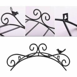 MERéTéET Support De Tuyau D'arrosage Robuste - Support Mural Pour Tuyau D'arrosage Décoratif - Enrouleur De Tuyau En Métal Solide Pour L'extérieur -Tuyau d'arrosage Soldes 65790133 2