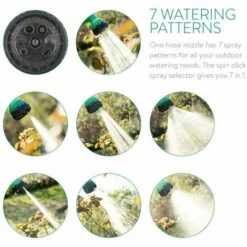 MERéTéET Tuyau Arrosage - Tuyau D'arrosage Extensible 15m Avec 7 Fonctions Pistolet - Tuyau Flexible Et Rétractable Jardinage Pelouse Plante Fleur -Tuyau d'arrosage Soldes 65790518 5