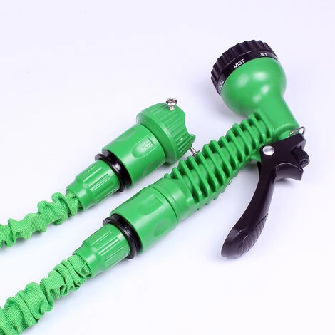 YIDOMDE Tuyau D’arrosage Extensible 45M/150FT Tuyau D'arrosage Flexible Tuyau Rétractable Raccords Avec 7 Fonction Pistolet Pour Irrigation Et Nettoyage Du Jardin (45m)vert 4 YIDOMDE Tuyau D’arrosage Extensible 45M/150FT Tuyau D'arrosage Flexible Tuyau Rétractable Raccords Avec 7 Fonction Pistolet Pour Irrigation Et Nettoyage Du Jardin (45m)vert – Image 2