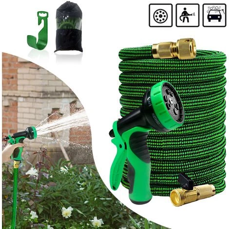Froadp 30m Tuyau D'arrosage De Tuyau Flexible Tuyau D'eau Extensible Buse De Douche Anti-fuite Anti-pliure Avec 9 Fonctions Pour L'irrigation Et Le Nettoyage Du Jardin (100 Pieds, Noir + Vert) 3 Froadp 30m Tuyau D'arrosage De Tuyau Flexible Tuyau D'eau Extensible Buse De Douche Anti-fuite Anti-pliure Avec 9 Fonctions Pour L'irrigation Et Le Nettoyage Du Jardin (100 Pieds, Noir + Vert)