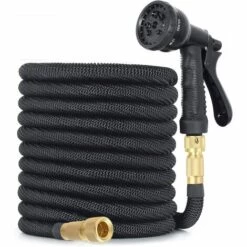 WAVE Tuyau D'arrosage Extensible à 8 Fonctions, Tuyau Flexible Et Léger, Pour Irrigation, Nettoyage Du Jardin, Laver La Voiture, Arroser, Baigner Animal, Tuyau D'arrosage Avec Sac De Rangement (15M/50FT)