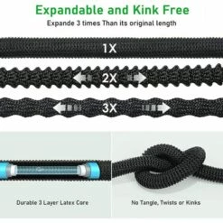 WAVE Tuyau D'arrosage Extensible à 8 Fonctions, Tuyau Flexible Et Léger, Pour Irrigation, Nettoyage Du Jardin, Laver La Voiture, Arroser, Baigner Animal, Tuyau D'arrosage Avec Sac De Rangement (15M/50FT) 9 WAVE Tuyau D'arrosage Extensible à 8 Fonctions, Tuyau Flexible Et Léger, Pour Irrigation, Nettoyage Du Jardin, Laver La Voiture, Arroser, Baigner Animal, Tuyau D'arrosage Avec Sac De Rangement (15M/50FT) -Tuyau d'arrosage Soldes 66826961 3