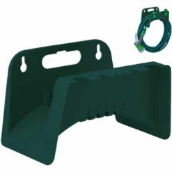 Relaxdays Support Mural Pour Tuyau, Plastique, Suspension Pour Tuyau D’arrosage De Jardin, HxLxP 15 X 24 X 17 Cm, Vert