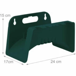 Relaxdays Support Mural Pour Tuyau, Plastique, Suspension Pour Tuyau D’arrosage De Jardin, HxLxP 15 X 24 X 17 Cm, Vert -Tuyau d'arrosage Soldes 67619702 5