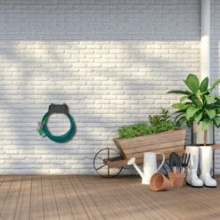 Relaxdays Support Mural Pour Tuyau, Plastique, Suspension Pour Tuyau D’arrosage De Jardin, HxLxP 15 X 24 X 17 Cm, Gris -Tuyau d'arrosage Soldes 67619743 3