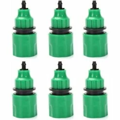 QERSTA Tuyau D'Arrosage Tuyau Un Sens Adaptateur Robinet Raccord Raccord Pour Irrigation Lot De 6 -Tuyau d'arrosage Soldes 67873584 5