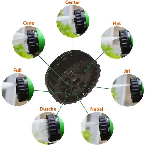 YIENJAOY Tuyau D'arrosage, AGILITY Tuyau D'arrosage Flexible Et Extensible Tuyau D'arrosage Rétractable (125FT) Vert 6 YIENJAOY Tuyau D'arrosage, AGILITY Tuyau D'arrosage Flexible Et Extensible Tuyau D'arrosage Rétractable (125FT) Vert – Image 4