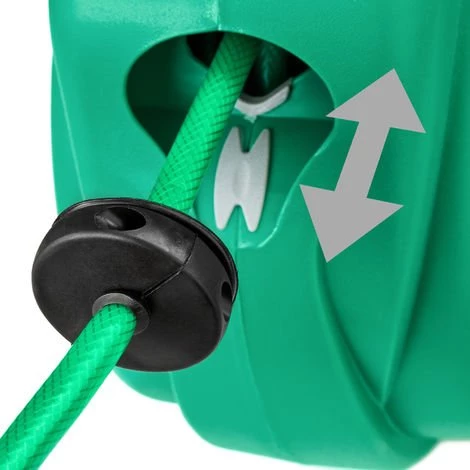 TECTAKE Dévidoir Avec Tuyau D'Arrosage 10 Mètres Automatique Mural Vert - Vert 7 TECTAKE Dévidoir Avec Tuyau D'Arrosage 10 Mètres Automatique Mural Vert - Vert – Image 5