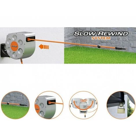 Enrouleur Tuyau Arrosage Extensible 30m Devidoir Automatique CLABER Diam 12 Mm (1/2") Rembobinage Automatique 7 Enrouleur Tuyau Arrosage Extensible 30m Devidoir Automatique CLABER Diam 12 Mm (1/2") Rembobinage Automatique – Image 5