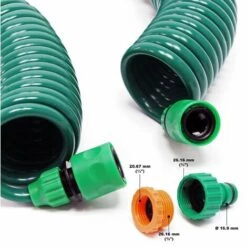 WILTEC Tuyau D’arrosage En Spirale Extensible 15m Flexible De Jardin Pour Maison Et Jardin Multijets 10 WILTEC Tuyau D’arrosage En Spirale Extensible 15m Flexible De Jardin Pour Maison Et Jardin Multijets -Tuyau d'arrosage Soldes 9216589 4