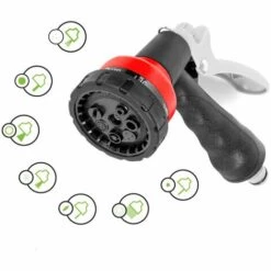 Dévidoir Mural 20m, Enrouleur Automatique Et Support Mural Pivotant à 180º, Buse De Tuyau à 9 Positions - Greencut MNG200 -Tuyau d'arrosage Soldes 9745096 3