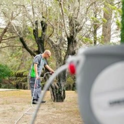 Dévidoir Mural 20m, Enrouleur Automatique Et Support Mural Pivotant à 180º, Buse De Tuyau à 9 Positions - Greencut MNG200 -Tuyau d'arrosage Soldes 9745096 5